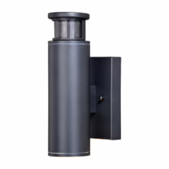 Chiasso 1-Light LED Motion Sensor Dusk to Dawn Outdoor Wall Light in Textured Black