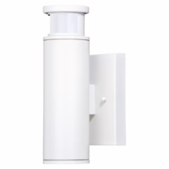 Chiasso 1-Light LED Motion Sensor Dusk to Dawn Outdoor Wall Light in Textured White