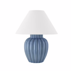 Clarendon 1-Light Table Lamp in Aged Brass