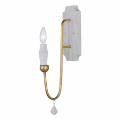 Claymore 1-Light Wall Sconce in Claystone / Gold Leaf