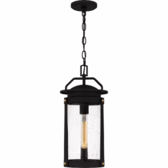 Clifton 1-Light Outdoor Hanging Lantern in Earth Black