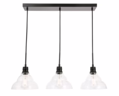 Clive 3-Light Pendant in Black