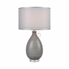 Clothilde 1-Light Table Lamp in Gray