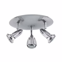 Cobra 3-Light Spot-Light Cluster in Brushed Steel