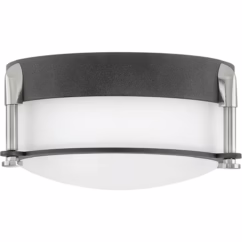 Colbin Flush Mount Ceiling Light In Aged Zinc