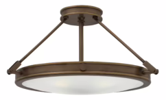 Collier 4-Light Semi-Flush Ceiling Light In Light Oiled Bronze