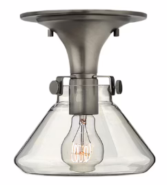 Congress 1-Light Flush Mount Ceiling Light In Antique Nickel