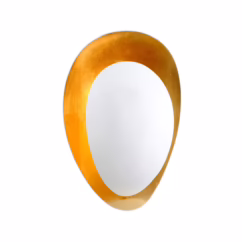 Corbett Ginger Wall Sconce in White And Gold Leaf