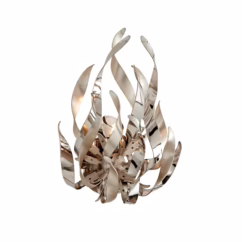 Corbett Graffiti Wall Sconce in Silver Leaf Polished Stainless