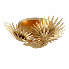 Corbett Savvy 3-Light Ceiling Light in Vintage Gold Leaf - 309-33