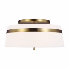 Cordtlandt 3-Light Ceiling Light in Burnished Brass by Alexa Hampton