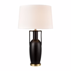 Corin 1-Light Table Lamp in Matte Black