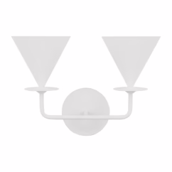 Cornet 2-Light Wall Sconce in Cast Plaster