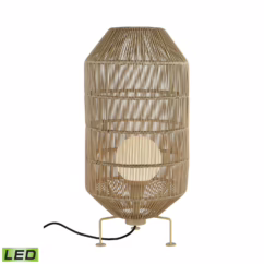 Corsica 1-Light LED Floor Lamp in Beige
