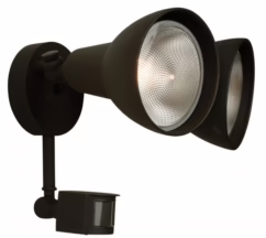 Craftmade Bullets And Floods Dual Flood Light with Motion Sensor in Textured Matte Black
