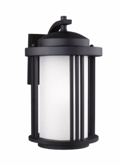 Crowell 15" Outdoor Wall Light in Black