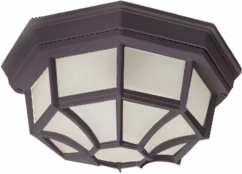 Crown Hill 2-Lt 4.5" Outdoor Ceiling Mt, Rust