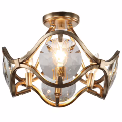Crystorama Quincy 4-Light 16" Ceiling Light in Distressed Twilight