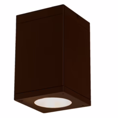 Cube Arch 2700K 1-Light LED Flush Mount Ceiling Light in Bronze