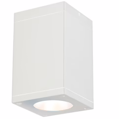 Cube Arch 2700K 1-Light LED Flush Mount Ceiling Light in White