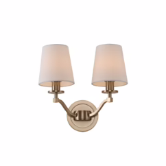 Curva 2-Light Wall Sconce in Brushed Champagne Gold