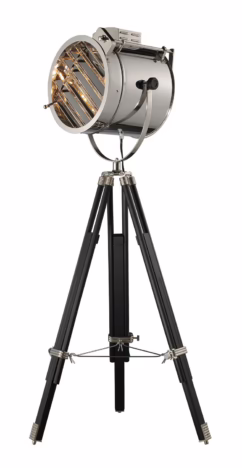 Curzon 1-Light Floor Lamp in Chrome