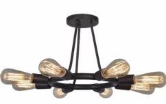Dakota 8-Light 15" Ceiling Light in Charcoal Bronze