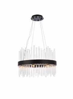 Dallas 14-Light Pendant in Black