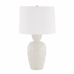 Dawn 1-Light Table Lamp in Aged Brass
