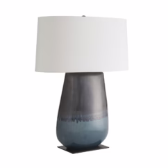 Deagan 1-Light Table Lamp in Gunmetal & Teal Reactive