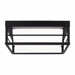 Dearborn 1-Light LED Flushmount Ceiling Light in Midnight Black
