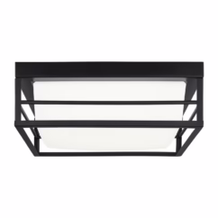Dearborn 1-Light LED Flushmount Ceiling Light in Midnight Black