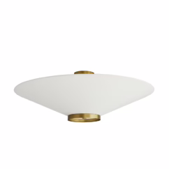 Decker 3-Light Flush Mount in Antique Brass