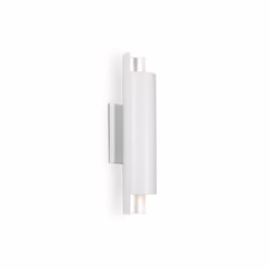 Dela LED Wall Sconce in White with Silver