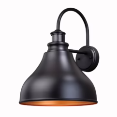 Delano 1-Light Motion Sensor Outdoor Wall Light in Oil Burnished Bronze and Light Gold