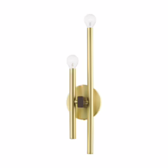 Denmark 2-Light Wall Sconce in Satin Brass w with Bronzes