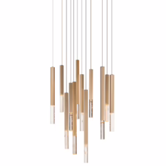 Diaphane 12-Light LED Pendant in Gold