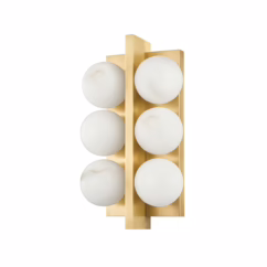 Emille 6-Light Wall Sconce in Vintage Brass