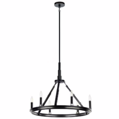 Emmala 6-Light Transitional Chandelier in Black