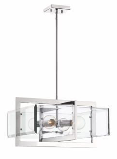 Ethan 4-Light Pendant in Polished Nickel