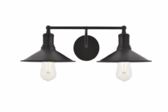 Etude 2-Light Wall Sconce in black