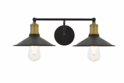 Etude 2-Light Wall Sconce in brass