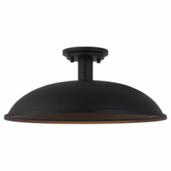 Farmley 1-Light Ceiling Mount in Black