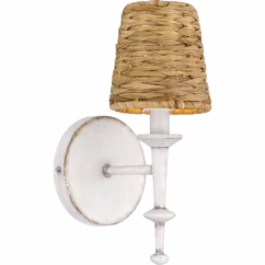 Flannery 1-Light Wall Sconce in Antique White