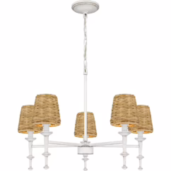 Flannery 5-Light Chandelier in Antique White