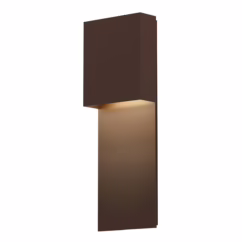Flat Box™ 17" Wall Sconce in Textured Bronze
