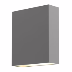 Flat Box™ 2-Light 7" Wall Sconce in Textured Gray
