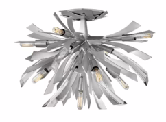 Fredrick Ramond Vida 9-Light Semi-Flush Ceiling Light In Glacial