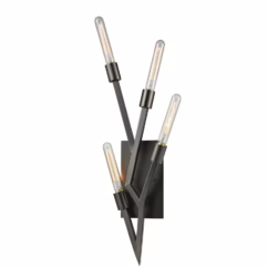 Free Form 4-Light Wall Sconce in Dark Graphite