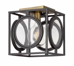 Fulham 1-Light Flush Mount Ceiling Light In Buckeye Bronze
